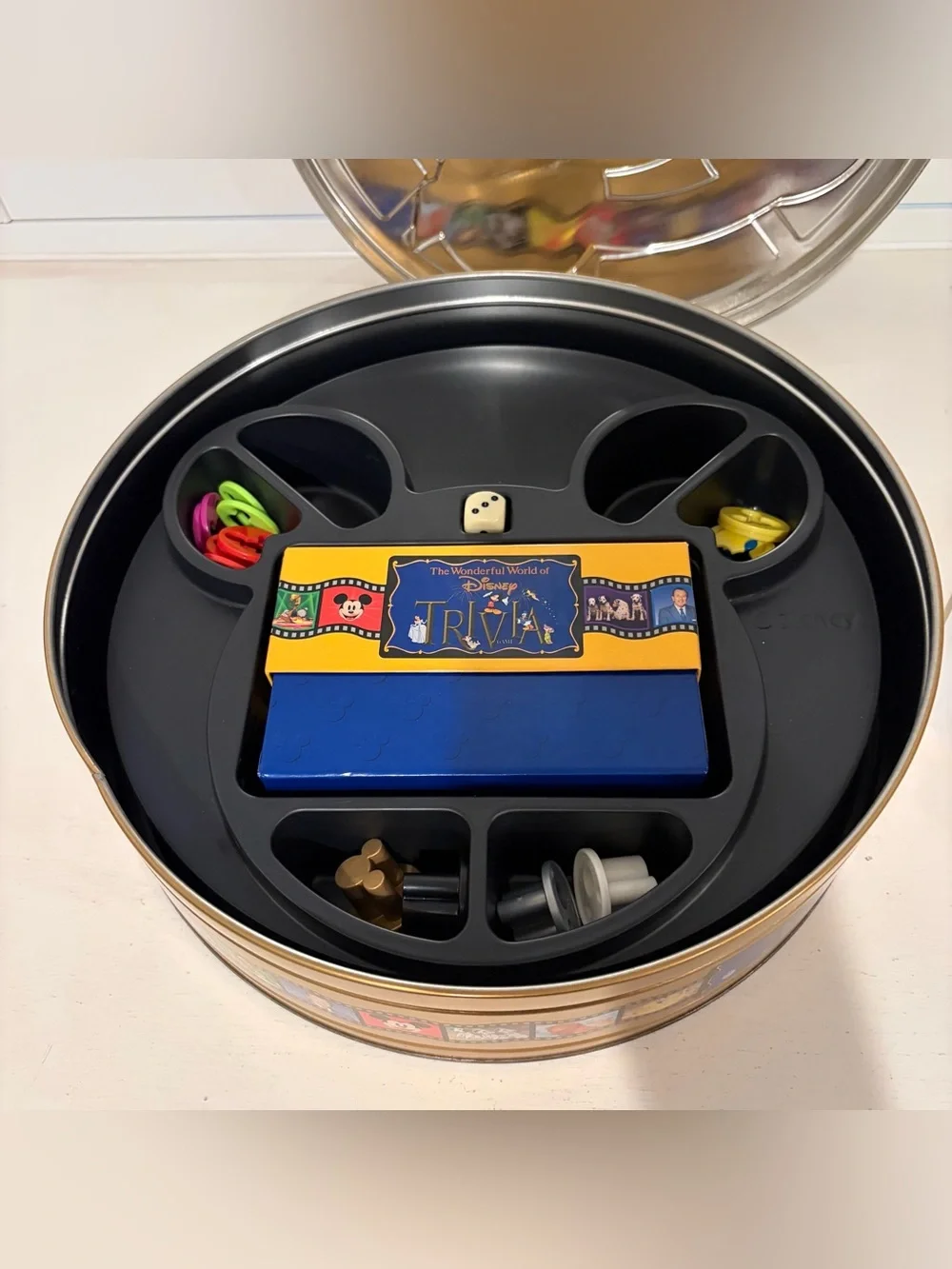 Vintage 1997 The Wonderful World of Disney Trivia Game Tin by Mattel - Complete